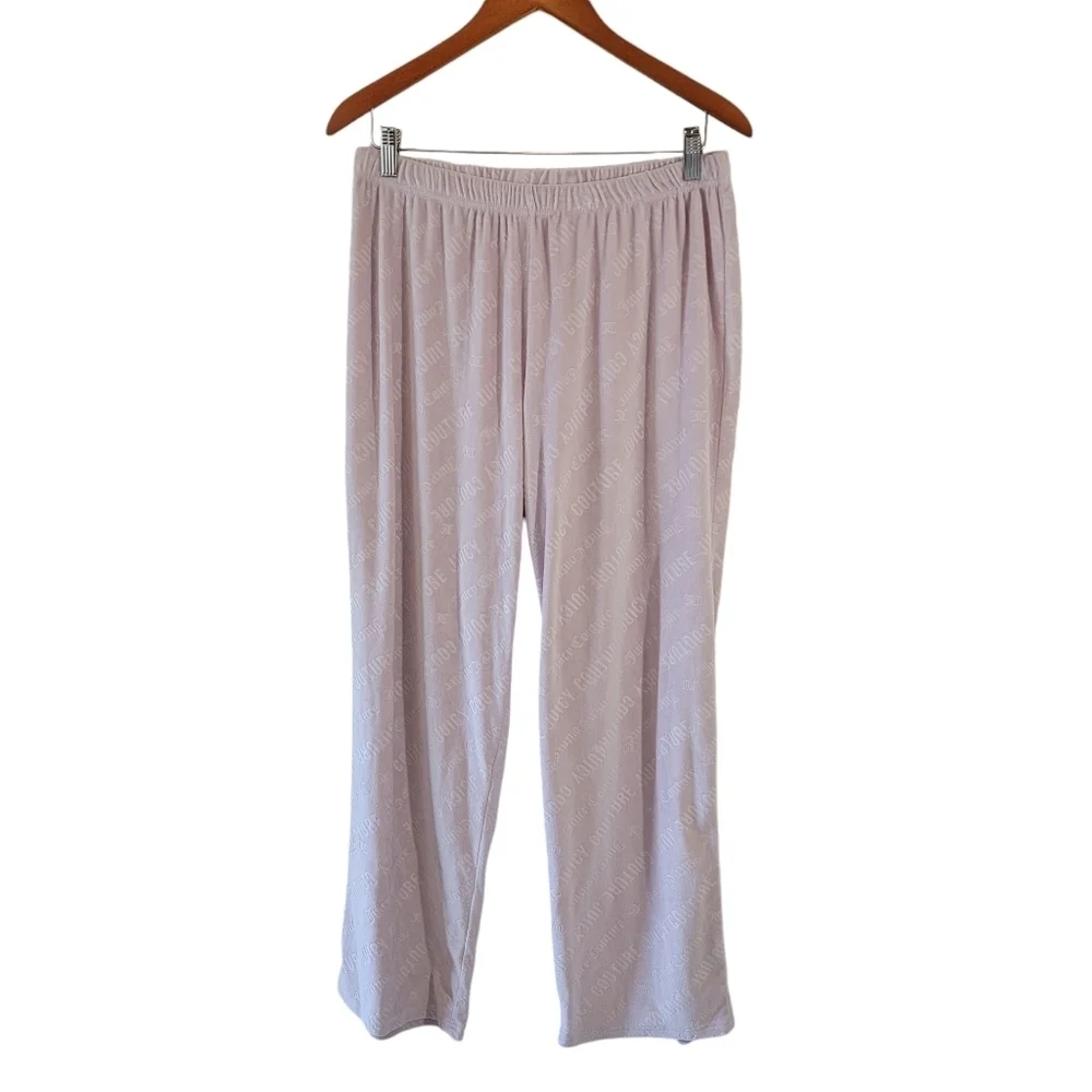 Juicy Couture Women's Y2K Terry Cloth Sleepwear Trackpants Sz L Elastic Waist